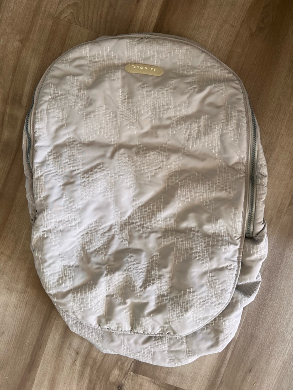 Light Gray Quilted Car Seat Cover